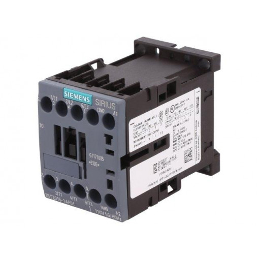 3RT2015-1AF01; Contactor: 3-pole; NO x3; Auxiliary contacts: NO; 110VAC; 7A; 3RT20; SIEMENS