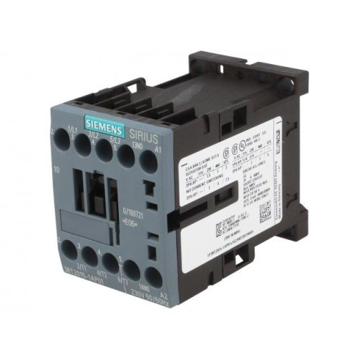 3RT2015-1AP01; Contactor: 3-pole; NO x3; Auxiliary contacts: NO; 230VAC; 7A; 3RT20; SIEMENS