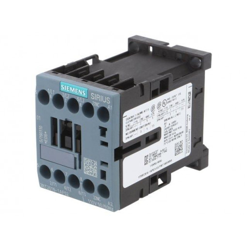 3RT2016-1AF02; Contactor: 3-pole; NO x3; Auxiliary contacts: NC; 110VAC; 9A; 3RT20; SIEMENS