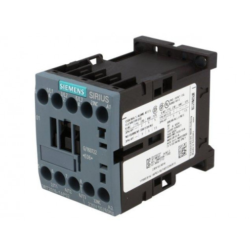 3RT2016-1AP02; Contactor: 3-pole; NO x3; Auxiliary contacts: NC; 230VAC; 9A; 3RT20; SIEMENS