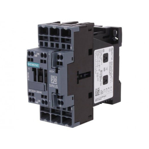 3RT2024-2BB40; Contactor: 3-pole; NO x3; Auxiliary contacts: NO + NC; 24VDC; 12A; SIEMENS