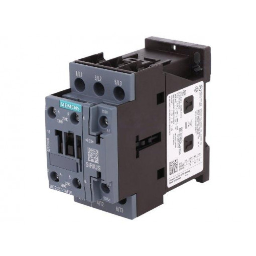 3RT2027-1AF00; Contactor: 3-pole; NO x3; Auxiliary contacts: NO + NC; 110VAC; 32A; SIEMENS