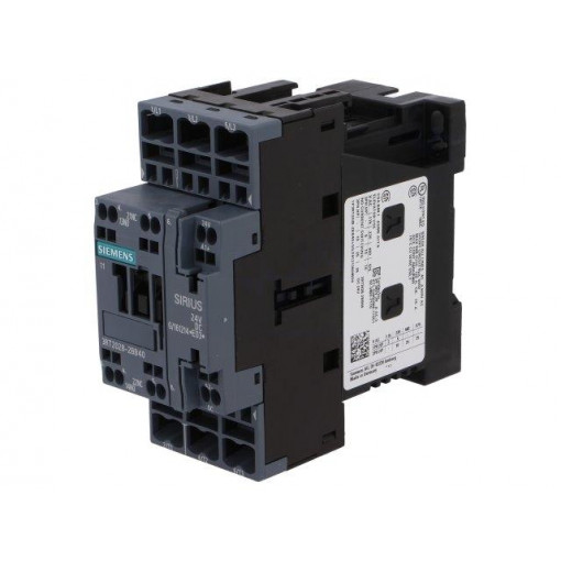 3RT2028-2BB40; Contactor: 3-pole; NO x3; Auxiliary contacts: NO + NC; 24VDC; 40A; SIEMENS