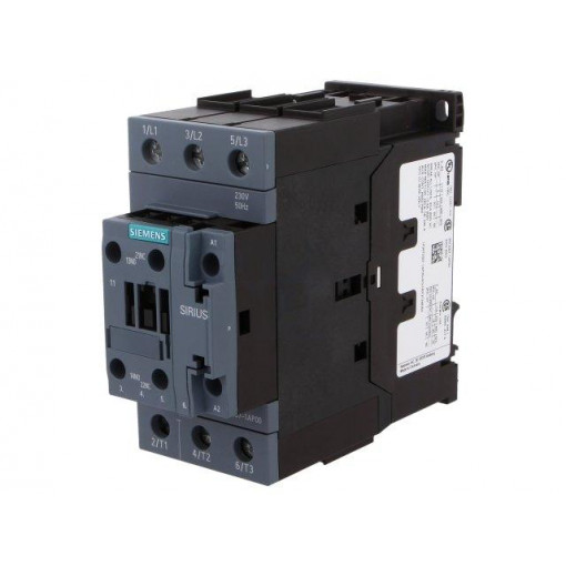 3RT2037-1AP00; Contactor: 3-pole; NO x3; Auxiliary contacts: NO + NC; 230VAC; 65A; SIEMENS