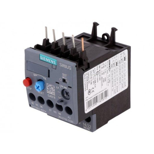 3RU2116-1CB0; Thermal relay; Series: 3RT20; Size: S00; Auxiliary contacts: NC,NO; SIEMENS
