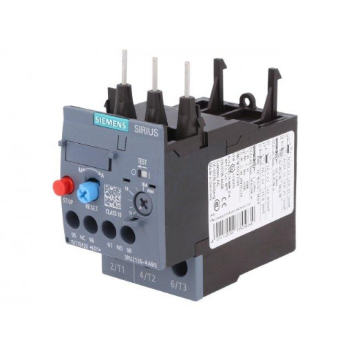 3RU2126-4AB0; Thermal relay; Series: 3RT20; Size: S0; Auxiliary contacts: NC,NO; SIEMENS