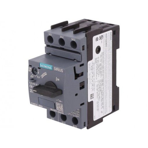 3RV2011-0AA10; Motor breaker; 0.04kW; 220÷690VAC; DIN; Short circ.release: 2.1A; SIEMENS