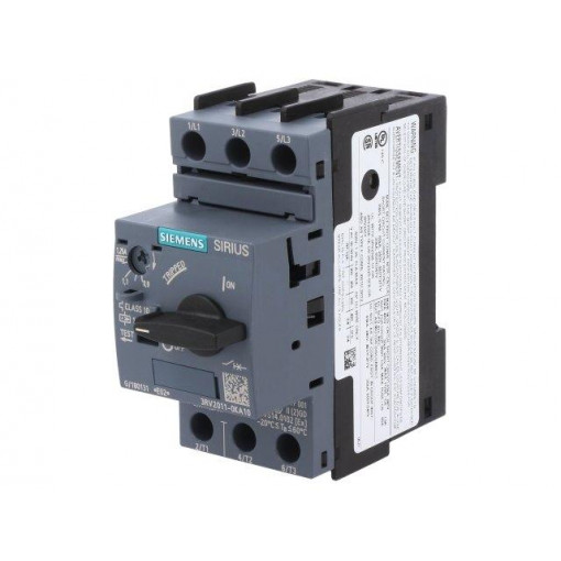 3RV2011-0KA10; Motor breaker; 0.37kW; 220÷690VAC; DIN; Short circ.release: 16A; SIEMENS
