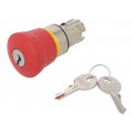3SU1050-1HF20-0AA0; Switch: emergency stop with key; Stabl.pos: 2; 22mm; red; IP67; SIEMENS 3SU1050-1HF20-0AA0; Switch: emergency stop with key; Stabl.pos: 2; 22mm; red; IP67; SIEMENS