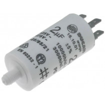 416100164; Capacitor: motors, run; 2uF; 425VAC; Ø28x55mm; -25÷85°C; ±5%; DUCATI ENERGIA