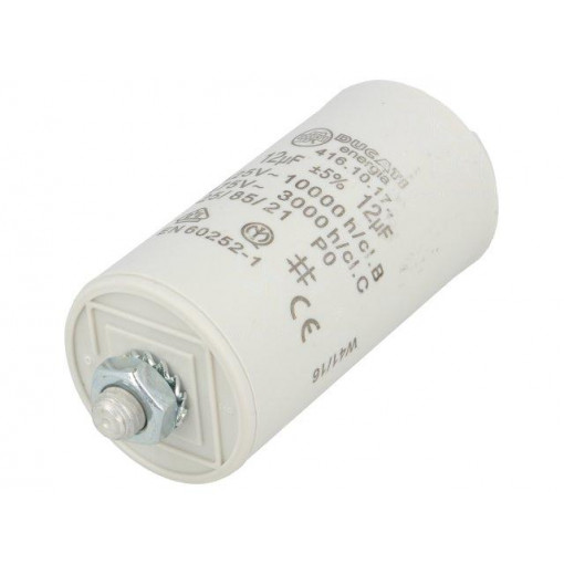 416101727; Capacitor: motors, run; 12uF; 475VAC; Ø36x70mm; -25÷85°C; ±5%; DUCATI ENERGIA