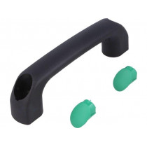 4.444.001-04; Handle; Mat: polyamide; black; H: 34mm; L: 120mm; green; W: 18mm; 530N; ROZTOCZE