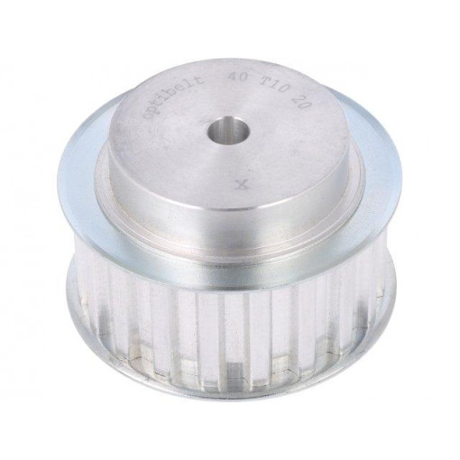 40 T10    20-200ZA; Belt pulley; T10; W: 25mm; whell width: 40mm; Ø: 61.8mm; aluminium; OPTIBELT