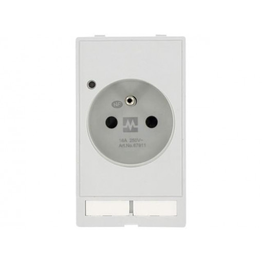 4000-68000-0050000; E-type socket; 250VAC; 16A; IP20; on panel; Input: 6mm fork; 62mm; MURR ELEKTRONIK 4000-68000-0050000; E-type socket; 250VAC; 16A; IP20; on panel; Input: 6mm fork; 62mm; MURR ELEKTRONIK