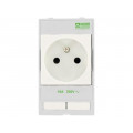 4000-68000-3010000; E-type socket; 250VAC; 16A; IP20; on panel; Input: 4mm fork; 62mm; MURR ELEKTRONIK