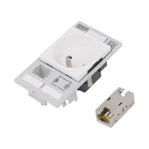 4000-68000-4510001; E-type socket; 250VAC; 16A; IP20; on panel; Input: RJ45,4mm fork; MURR ELEKTRONIK 4000-68000-4510001; E-type socket; 250VAC; 16A; IP20; on panel; Input: RJ45,4mm fork; MURR ELEKTRONIK