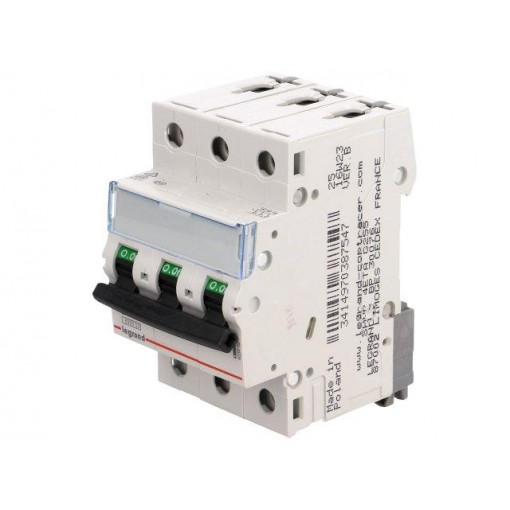 S 303 B16 TX; Circuit breaker; 400VAC; Inom: 16A; Poles: 3; DIN; Charact: B; 6kA; LEGRAND