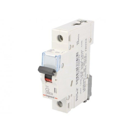 S 301 C2 TX; Circuit breaker; 230VAC; Inom: 2A; Poles: 1; DIN; Charact: C; 6kA; LEGRAND