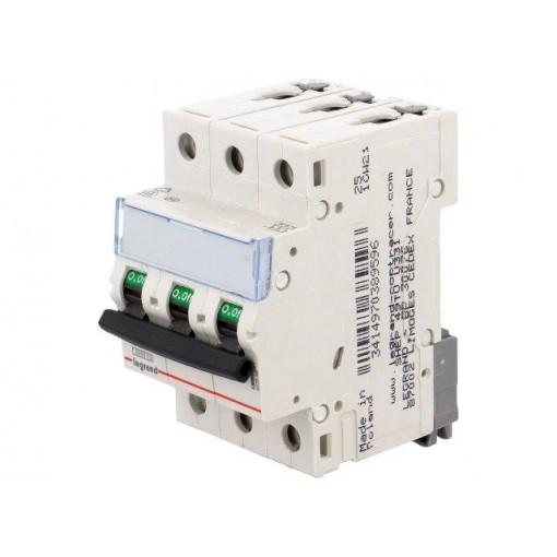 S 303 C32 TX; Circuit breaker; 400VAC; Inom: 32A; Poles: 3; DIN; Charact: C; 6kA; LEGRAND