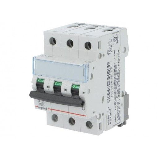 S 303 D16 TX; Circuit breaker; 400VAC; Inom: 16A; Poles: 3; DIN; Charact: D; 6kA; LEGRAND