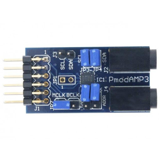 PMODAMP3; Pmod module; amplifier; I2C,I2S; SSM2518; prototype board; DIGILENT