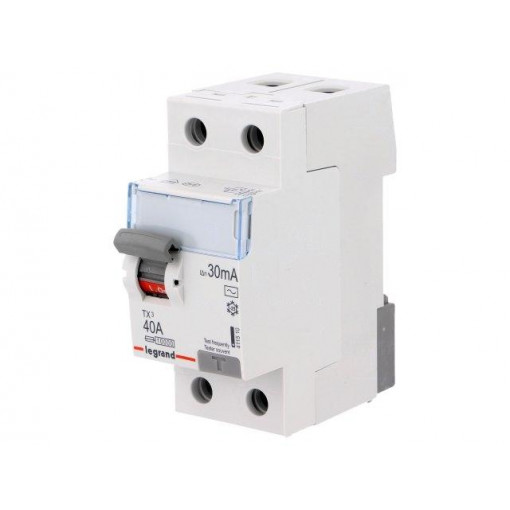 P 302 40-30-AC TX; RCD breaker; Inom: 40A; Ires: 30mA; Max surge current: 250A; 400V; LEGRAND