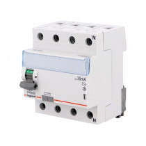 P 304 40-30-AC TX; RCD breaker; Inom: 40A; Ires: 30mA; Max surge current: 250A; 400V; LEGRAND