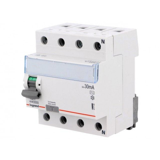 P 304 40-30-AC TX; RCD breaker; Inom: 40A; Ires: 30mA; Max surge current: 250A; 400V; LEGRAND
