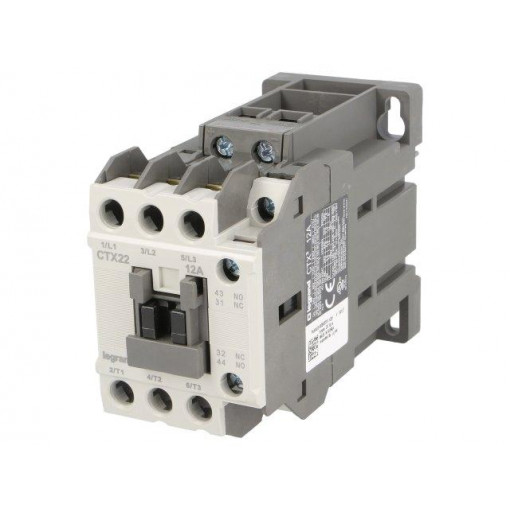 CTX3 3P 12A 1NO1NC  24V DC; Contactor: 3-pole; NO x3; Auxiliary contacts: NO + NC; 24VDC; 12A; LEGRAND
