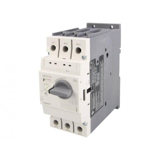 MPX3 63H 34-50A; Motor breaker; 22kW; 230÷690VAC; DIN; Overcurrent release: 34÷50A; LEGRAND