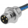 SAL-8-FS4-0,2; Connector: M8; 0.2m; male; PIN: 4; for panel mounting,screw-in; CONEC