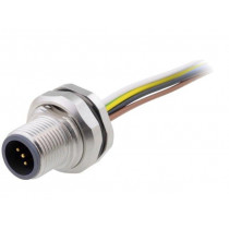 SAL-12-FSH5-0,5; Socket; M12; PIN: 5; male; A code-DeviceNet / CANopen; cables; 0.5m; CONEC