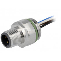 SAL-12-FSP4-0,5; Socket; M12; PIN: 4; male; A code-DeviceNet / CANopen; cables; 0.5m; CONEC