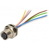 SAL-12-FKH8-0,5-9; Socket; M12; PIN: 8; female; A code-DeviceNet / CANopen; cables; CONEC