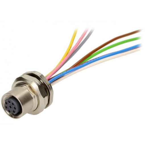 SAL-12-FKH8-0,5-9; Socket; M12; PIN: 8; female; A code-DeviceNet / CANopen; cables; CONEC