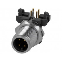 SAL-12S-FSHW4; Socket; M12; PIN: 4; male; A code-DeviceNet / CANopen; THT; CONEC