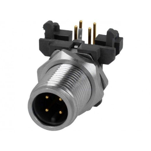 SAL-12S-FSHW4; Socket; M12; PIN: 4; male; A code-DeviceNet / CANopen; THT; CONEC