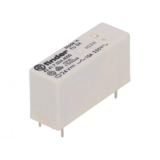 43.41.7.024.4000; Relay: electromagnetic; SPDT; Ucoil: 24VDC; 10A/250VAC; 10A/30VDC; FINDER