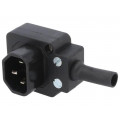 4300.0401; Connector: AC supply; plug; male; 10A; 250VAC; IEC 60320; for cable; SCHURTER