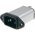 4300.5055; Connector: AC supply; socket; male; 10A; 250VAC; IEC 60320; 0.3mH; SCHURTER
