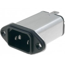 4300.5055; Connector: AC supply; socket; male; 10A; 250VAC; IEC 60320; 0.3mH; SCHURTER
