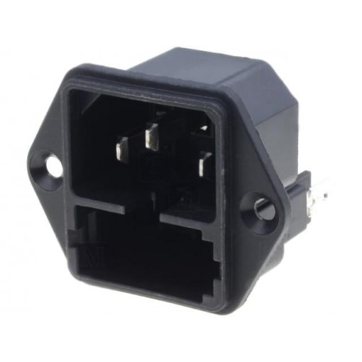 4301.0501; Connector: AC supply; socket; male; 10A; 250VAC; IEC 60320; SCHURTER