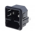 4301.0502; Connector: AC supply; socket; male; 10A; 250VAC; IEC 60320; SCHURTER
