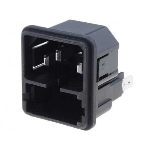 4301.0502; Connector: AC supply; socket; male; 10A; 250VAC; IEC 60320; SCHURTER