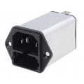 4301.5001; Connector: AC supply; socket; male; 1A; 250VAC; IEC 60320; 10mH; SCHURTER