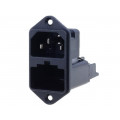 4303.0001; Connector: AC supply; socket; male; 10A; 250VAC; IEC 60320; SCHURTER