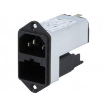 4303.5004; Connector: AC supply; socket; male; 6A; 250VAC; IEC 60320; 0.8mH; SCHURTER