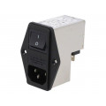 4304.4001; Connector: AC supply; socket; male; 1A; 250VAC; IEC 60320; -25÷85°C; SCHURTER