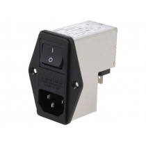 4304.4001; Connector: AC supply; socket; male; 1A; 250VAC; IEC 60320; -25÷85°C; SCHURTER