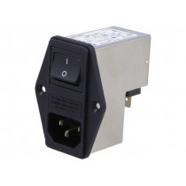 4304.4003; Connector: AC supply; socket; male; 4A; 250VAC; IEC 60320; -25÷85°C; SCHURTER